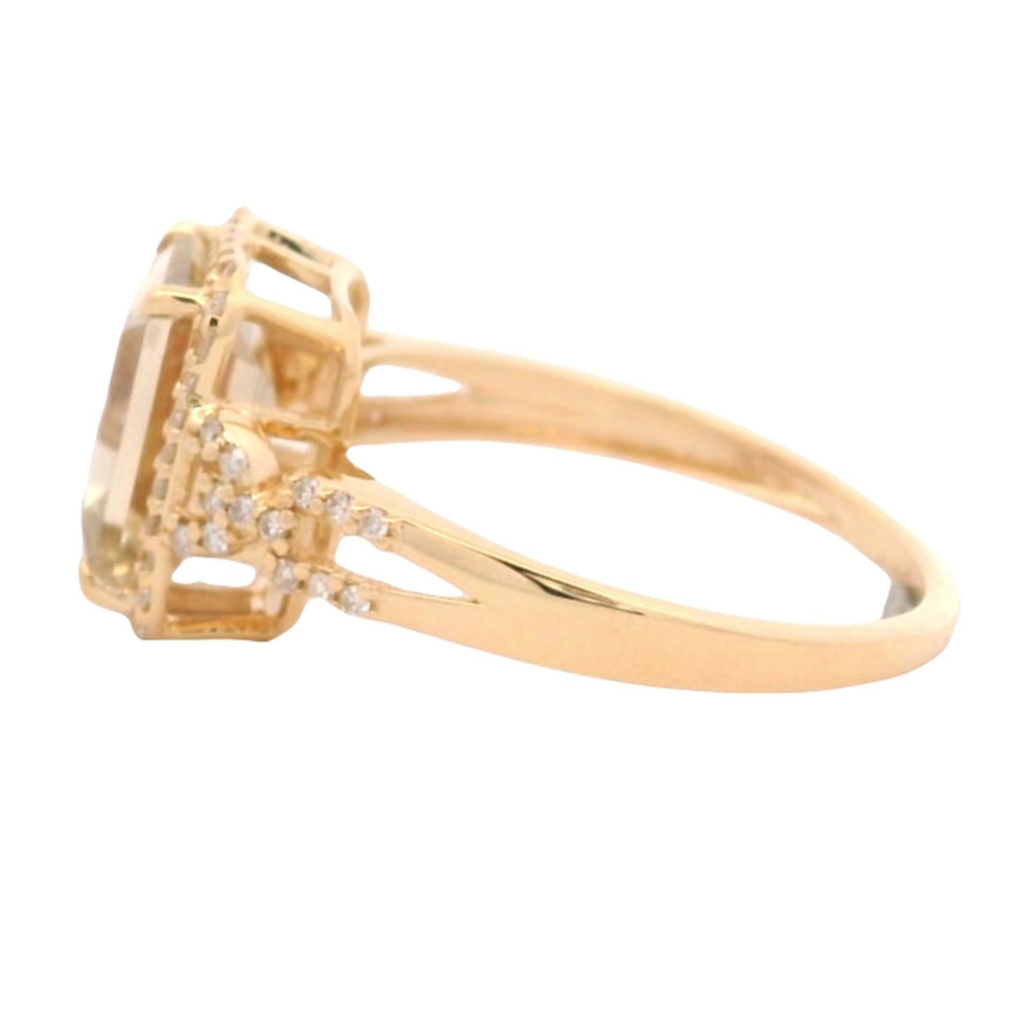 2.56 Ct Octagon Oregon Sunstone 14K Gold Ring