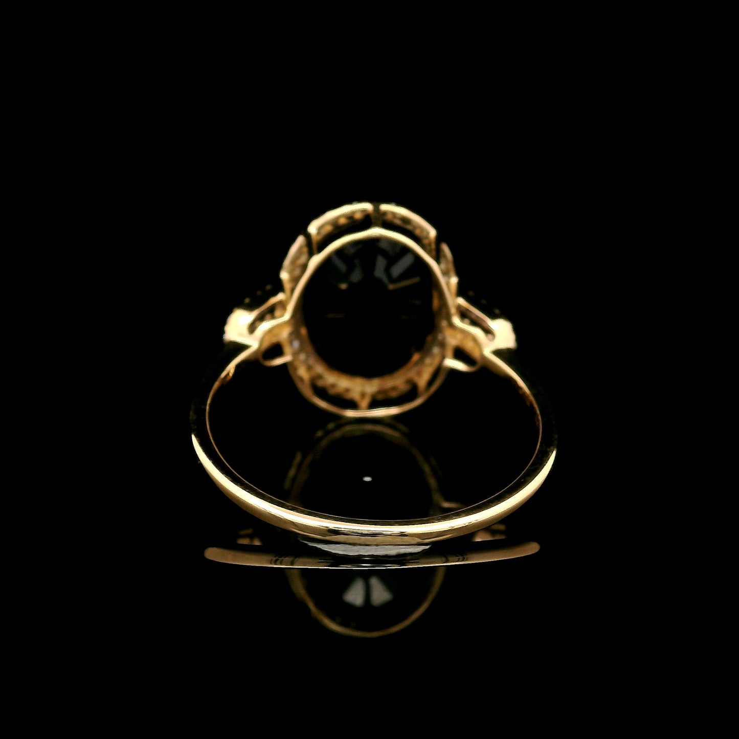 5.19 Ct Oval Mixed Cut Lab Grown Sapphire 14K Gold Ring