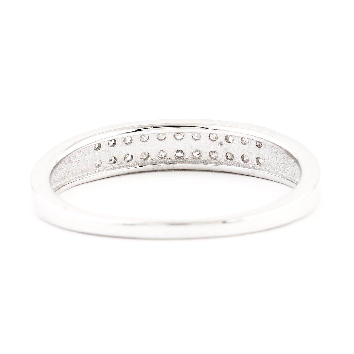 0.15 Ct Round Diamond 925 Silver Ring
