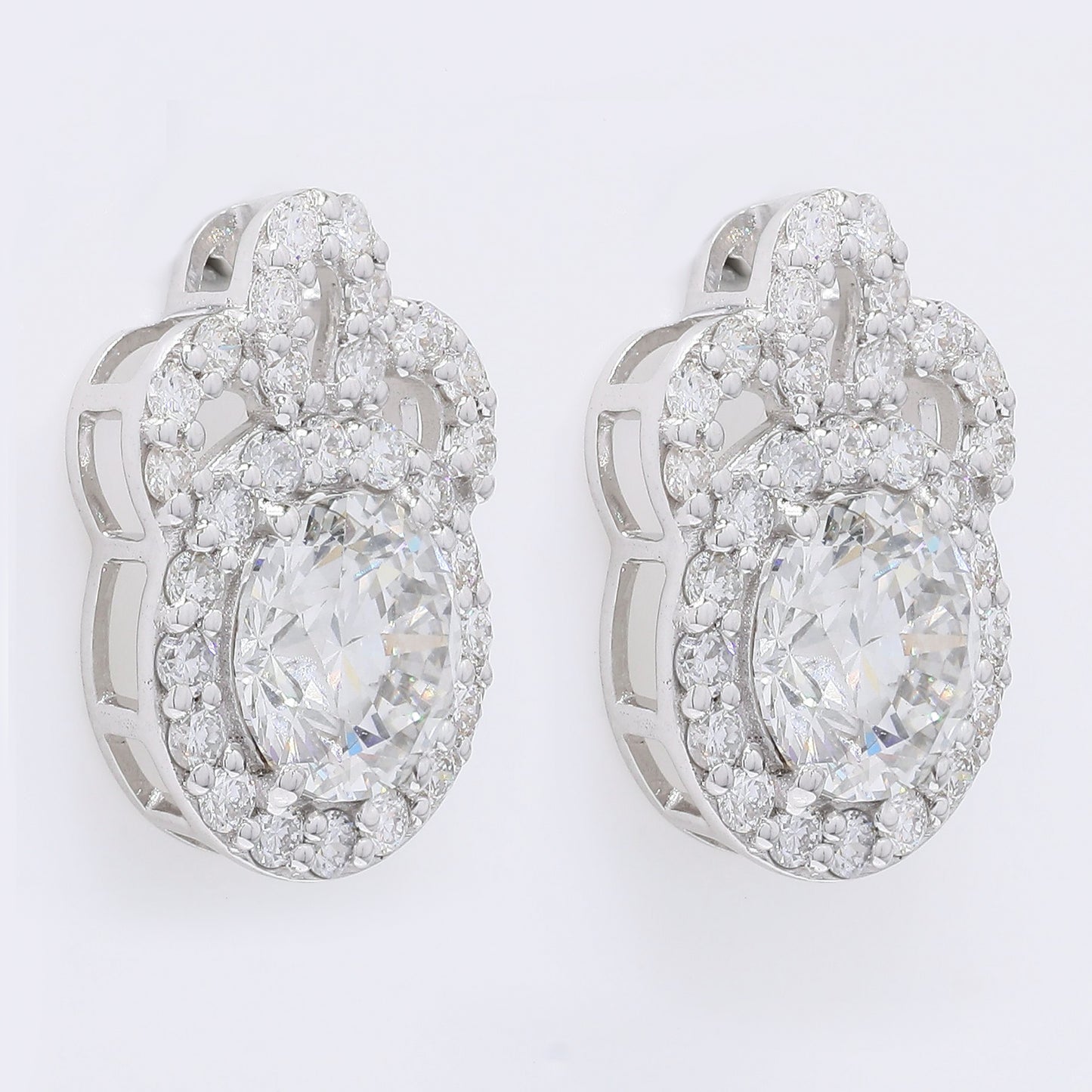 2.98 Carats Lab Grown Diamond 14K Gold Earrings