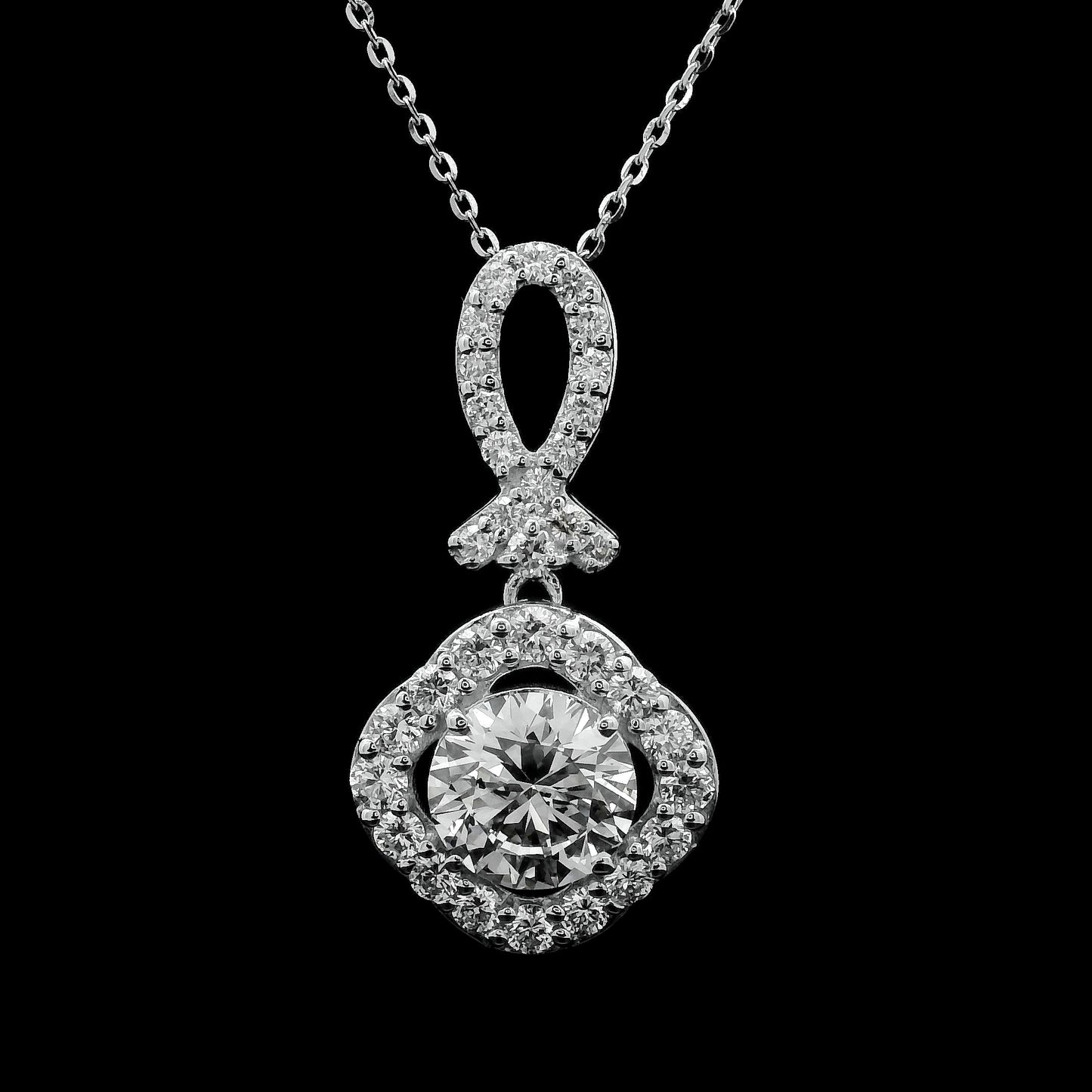 2.29 Carats Lab Grown Diamond 14K Gold Pendant