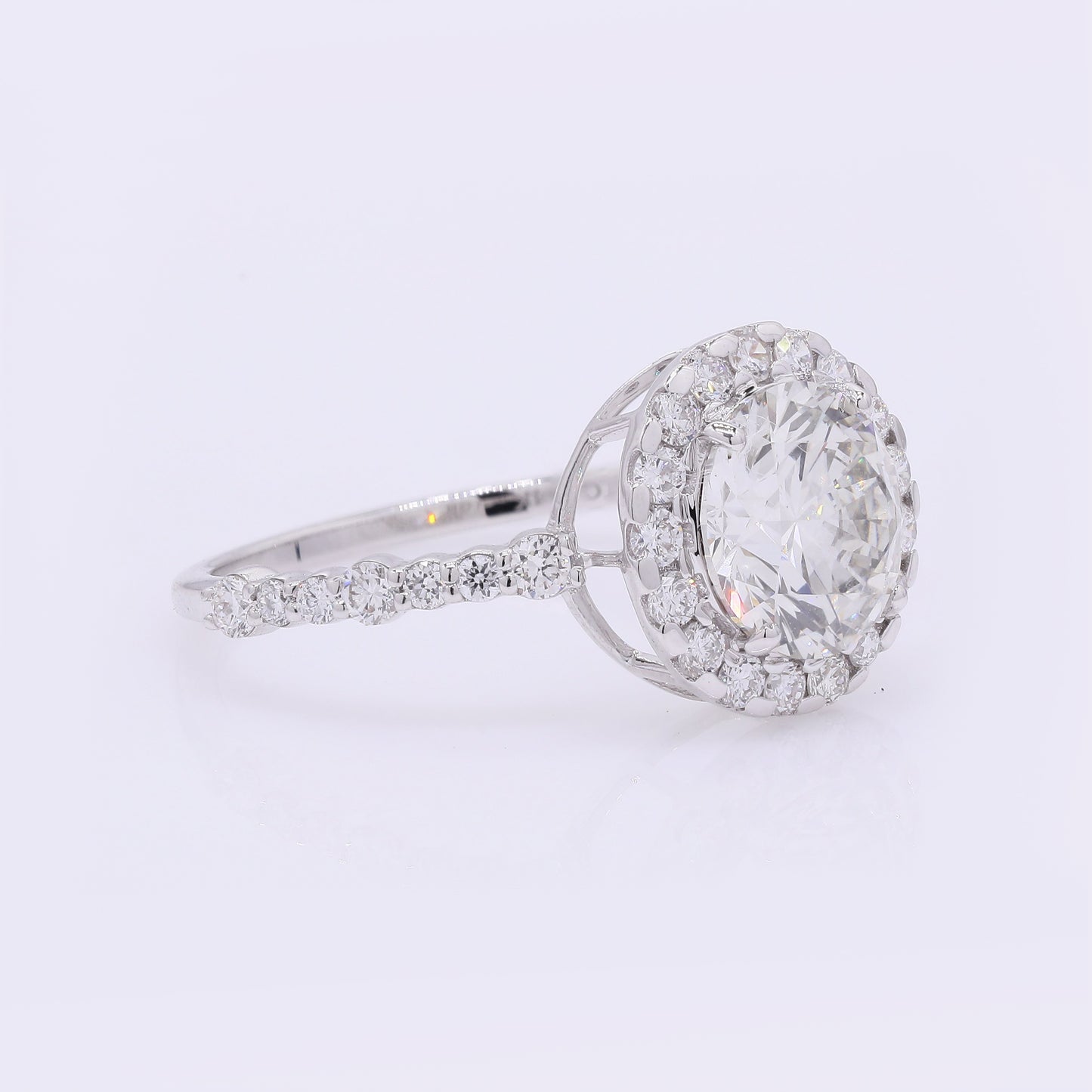 2.64 Carats Lab Grown Diamond 14K Gold Ring