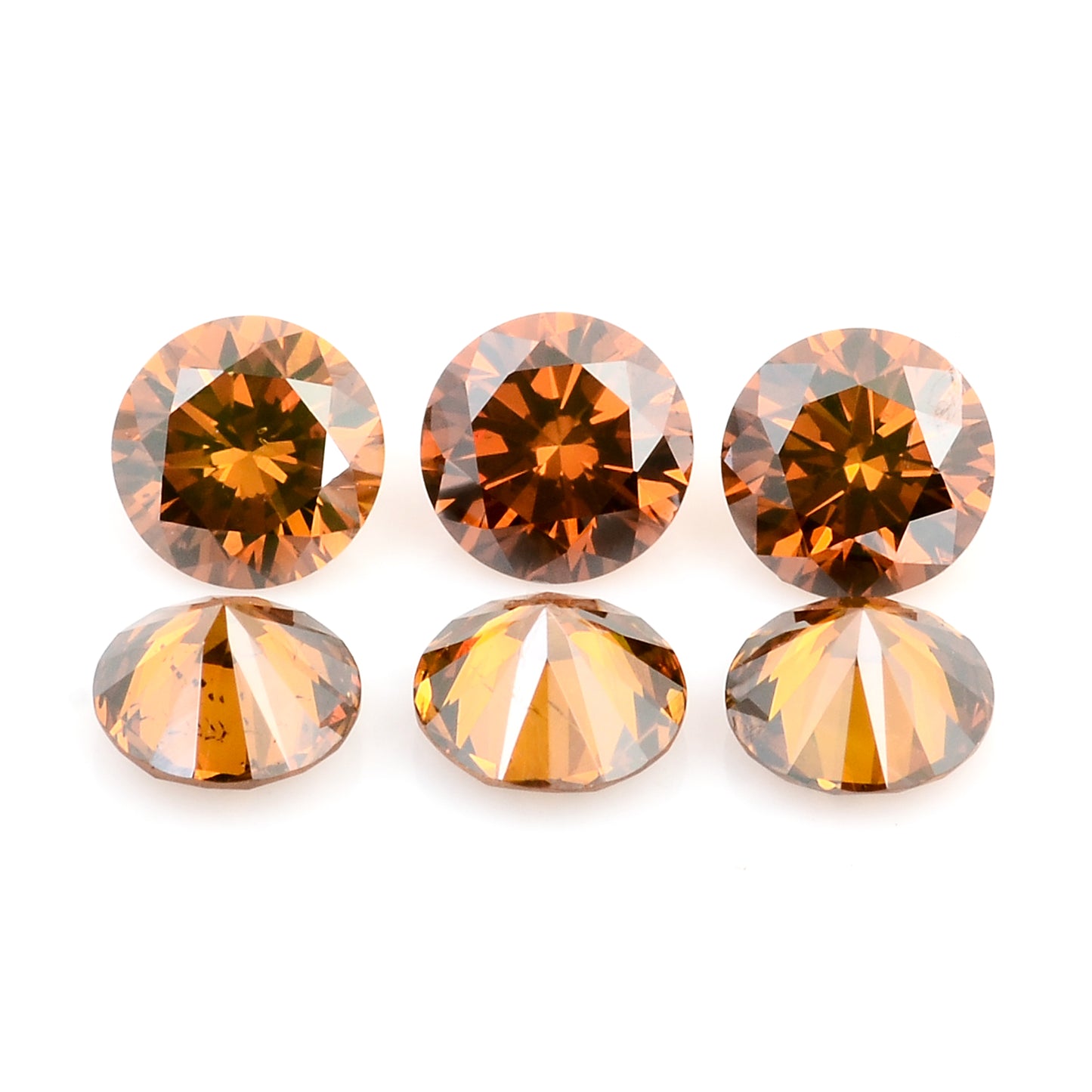 0.90 Red Diamond Round Loose Gemstone