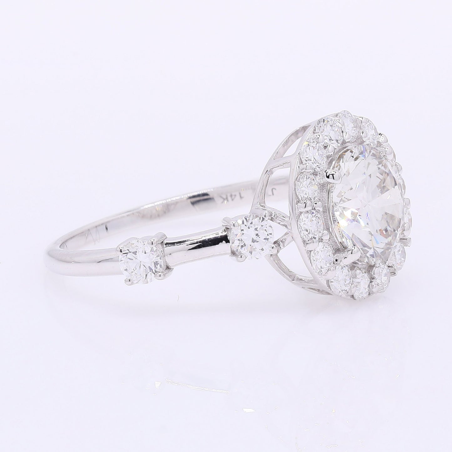 2.12 Carats Lab Grown Diamond 14K Gold Ring