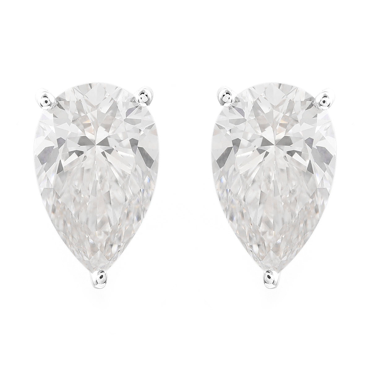 3.07 Carats Lab Grown Diamond 14K Gold Earrings