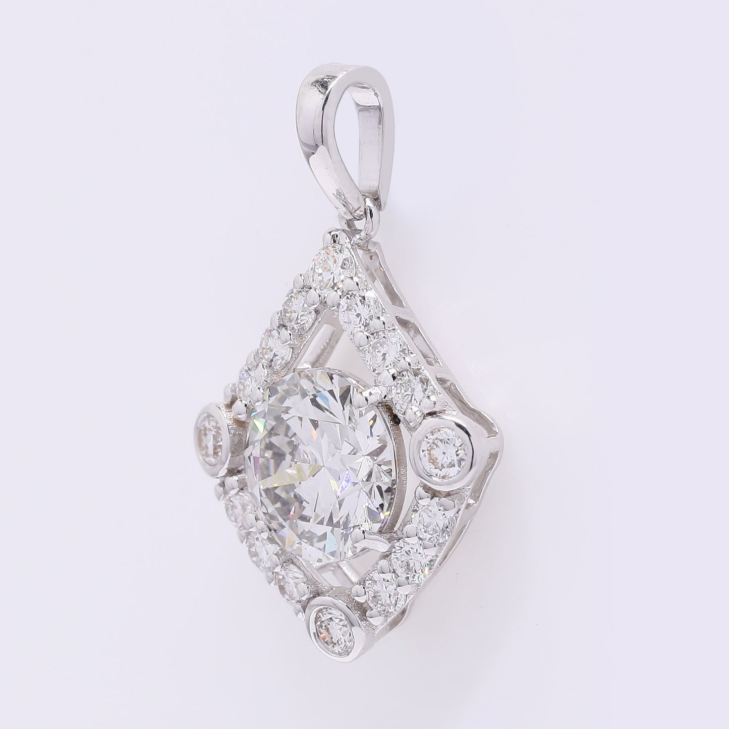 2.07 Carats Lab Grown Diamond 14K Gold Pendant