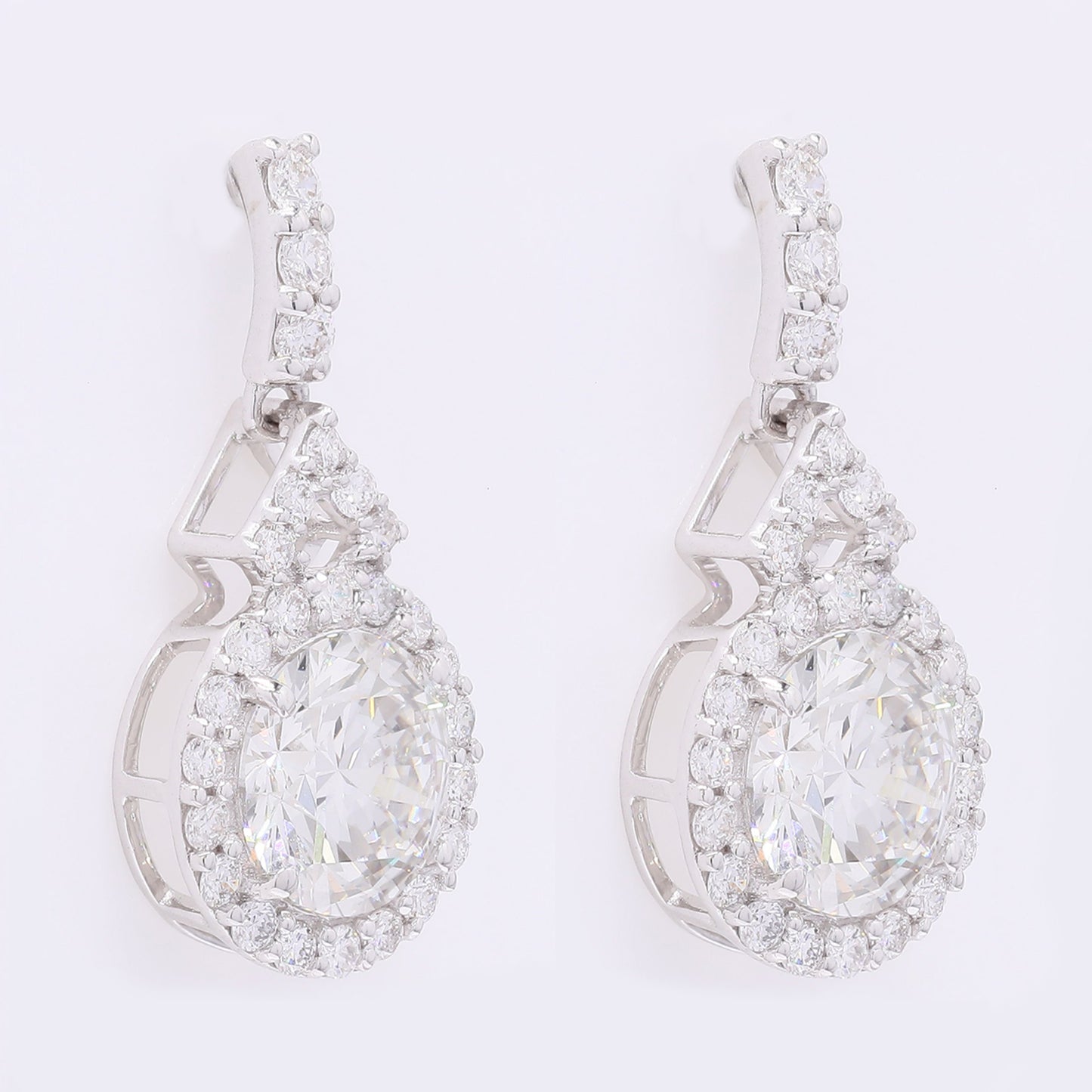 3.71 Carats Lab Grown Diamond 14K Gold Earrings