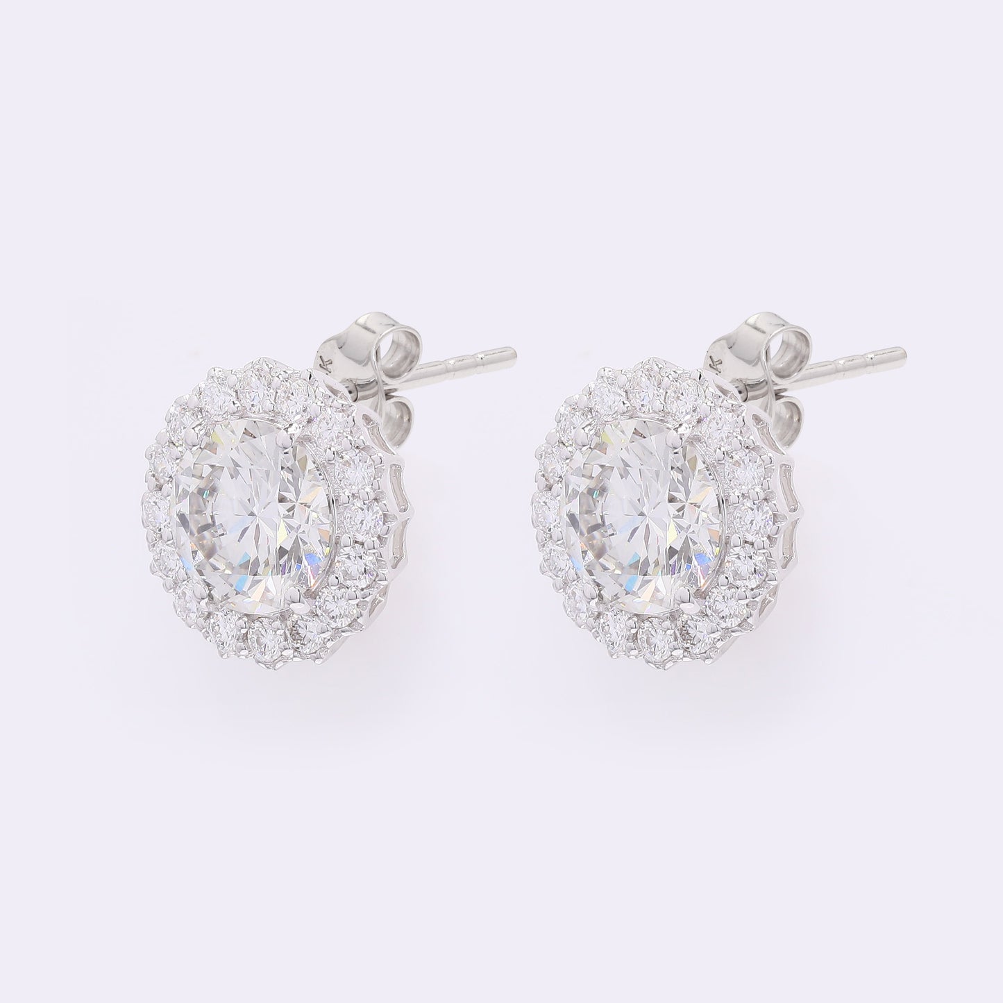 4.94 Carats Lab Grown Diamond 14K Gold Earrings