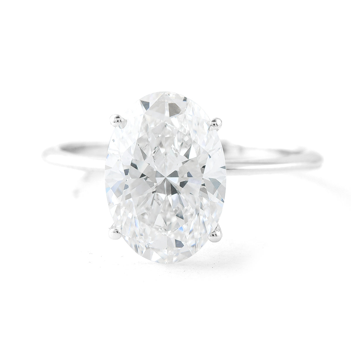 3.06 Carats Lab Grown Diamond 14K Gold Ring