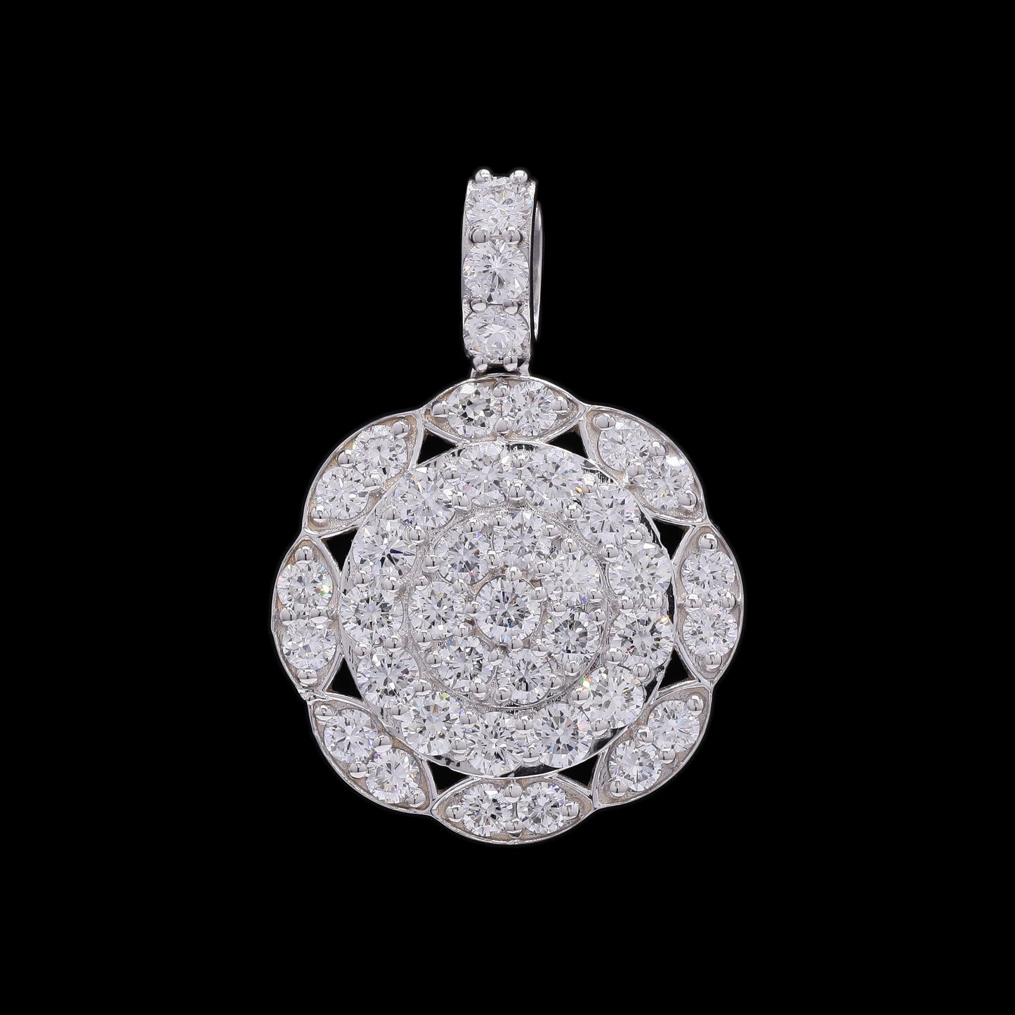 2.15 Carats Lab Grown Diamond 14K Gold Pendant