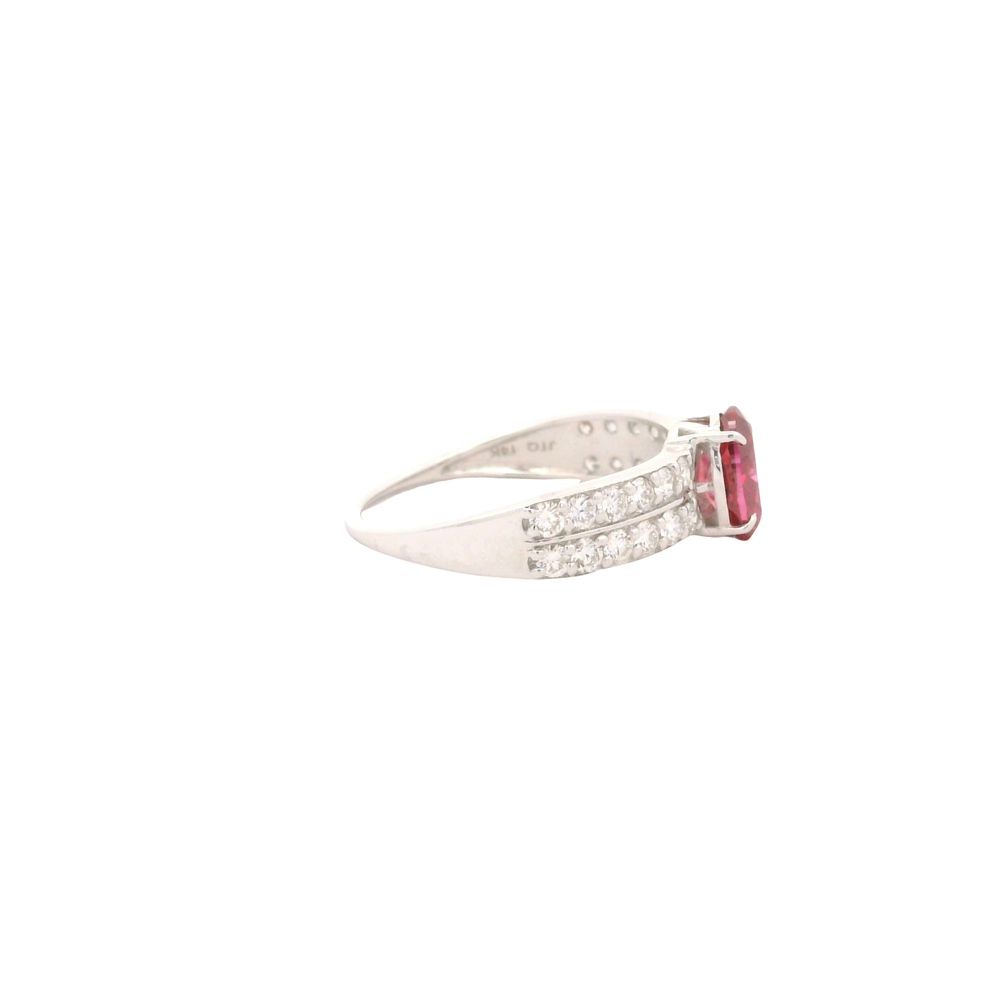1.61 Carats Pink Lab Grown Diamond 14K Gold Ring