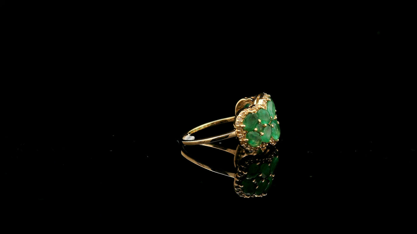2.76 Ct Oval Emerald 14K Gold Ring