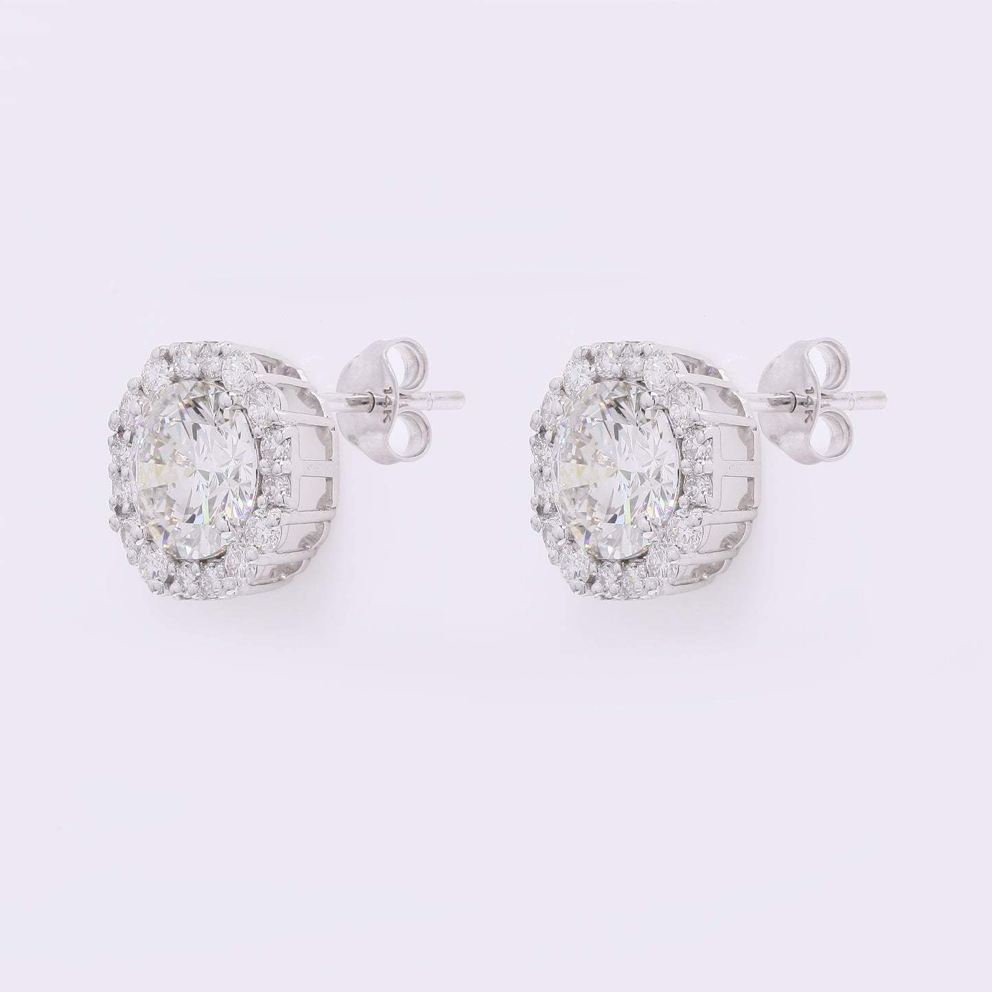 4.00 Carats Lab Grown Diamond 14K Gold Earrings