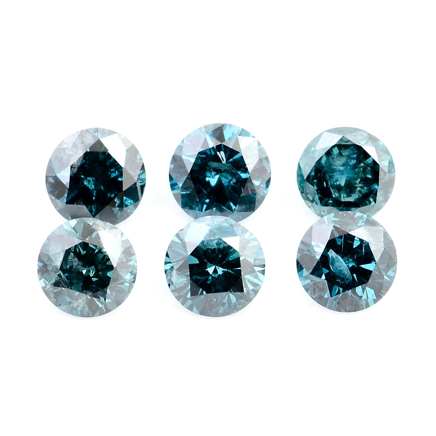 1.00 Blue Diamond Round Loose Gemstone