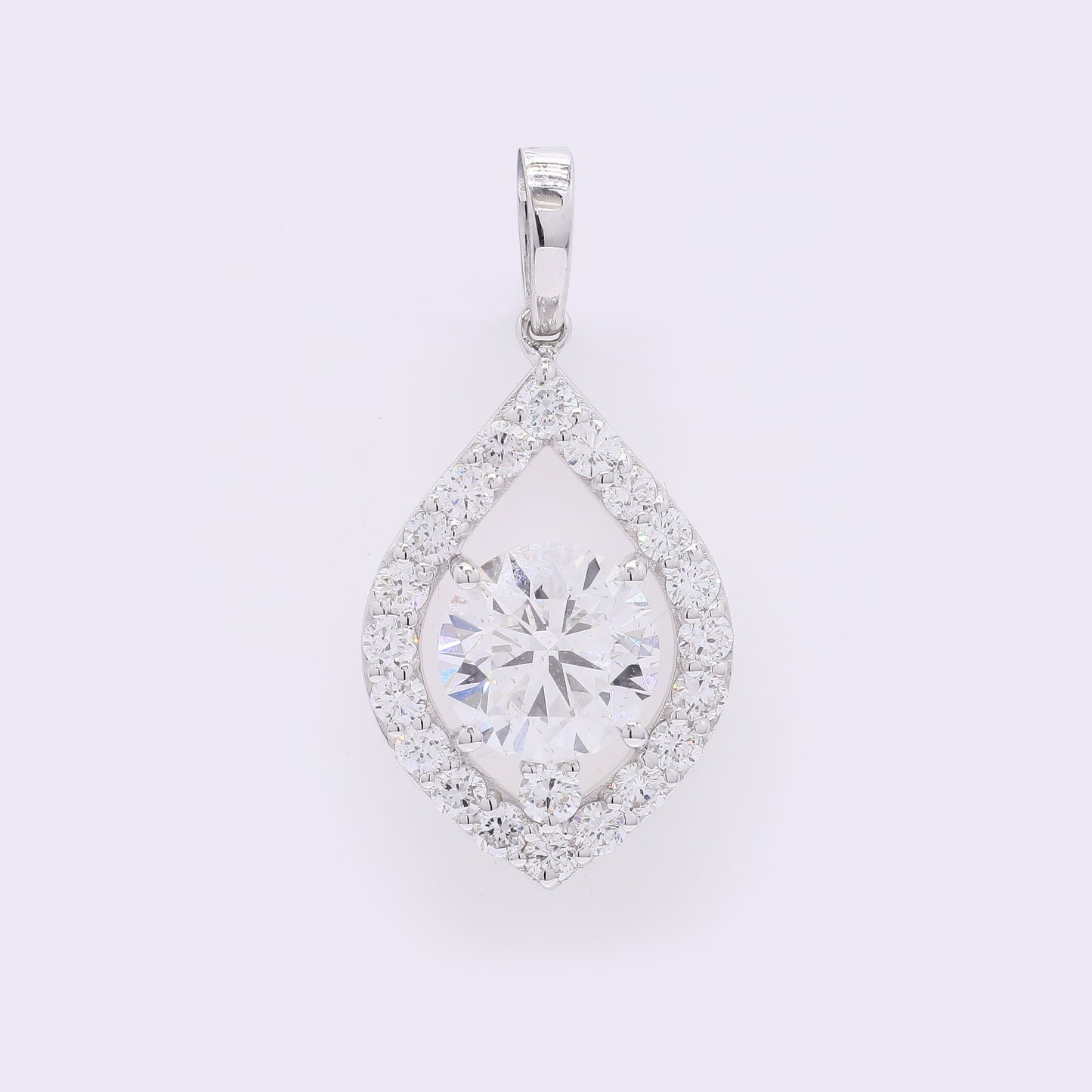 2.13 Carats Lab Grown Diamond 14K Gold Pendant