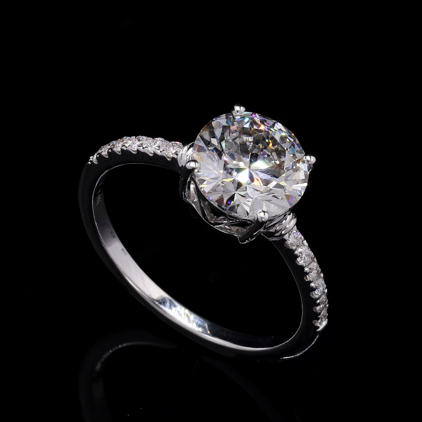 2.28 Carats Lab Grown Diamond 14K Gold Ring