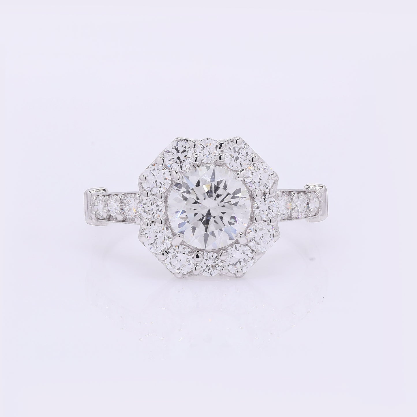 2.21 Carats Lab Grown Diamond 14K Gold Ring