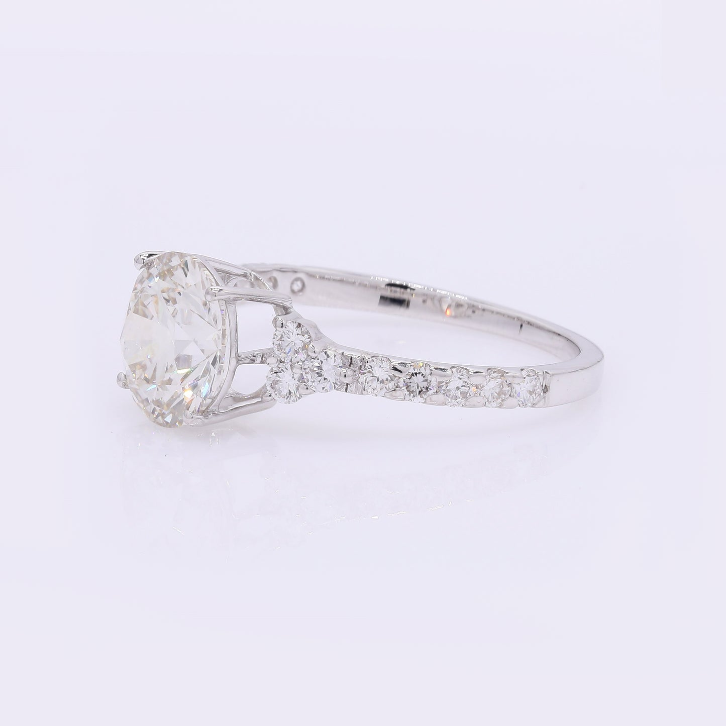2.54 Carats Lab Grown Diamond 14K Gold Ring