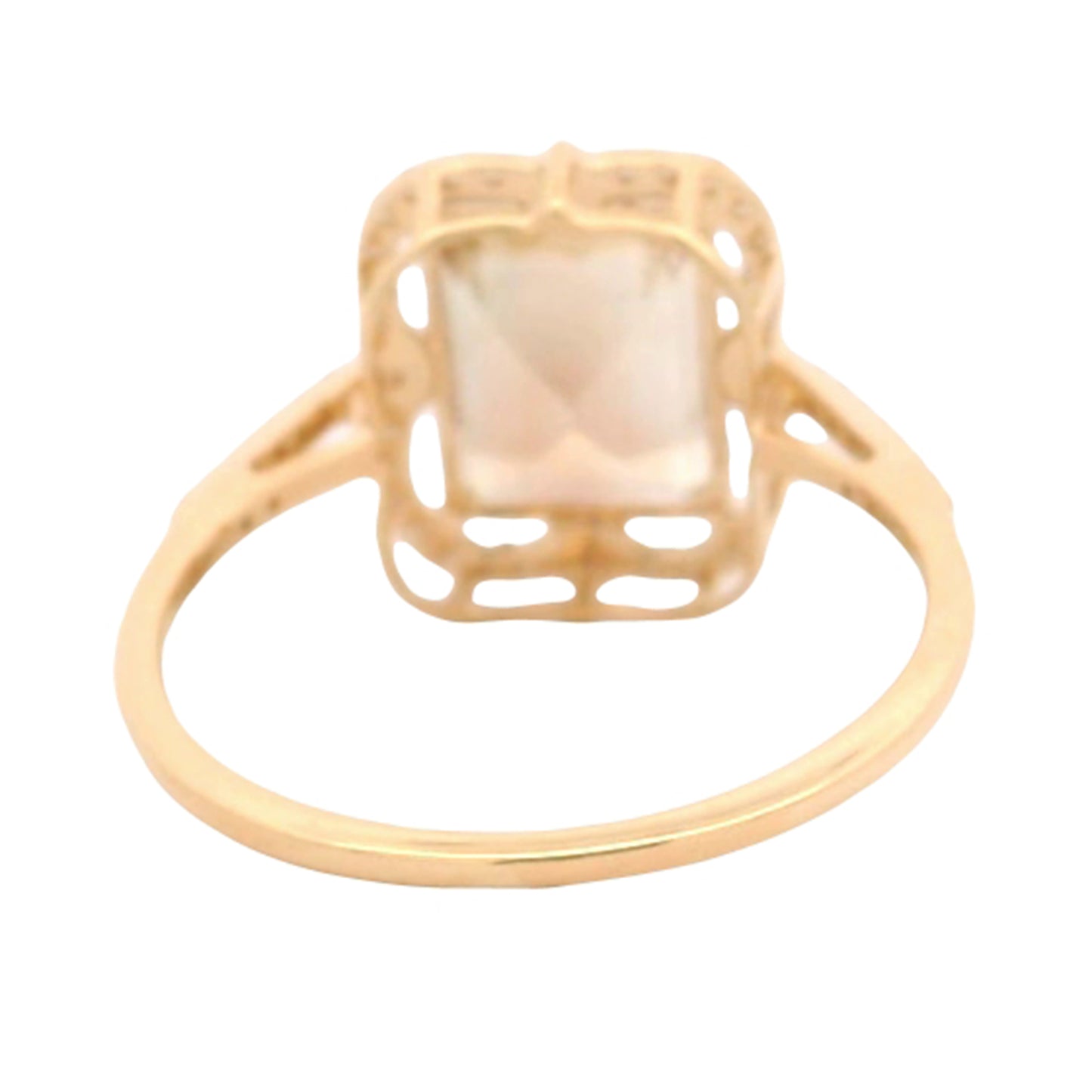 2.64 Ct Octagon Oregon Sunstone 14K Gold Ring