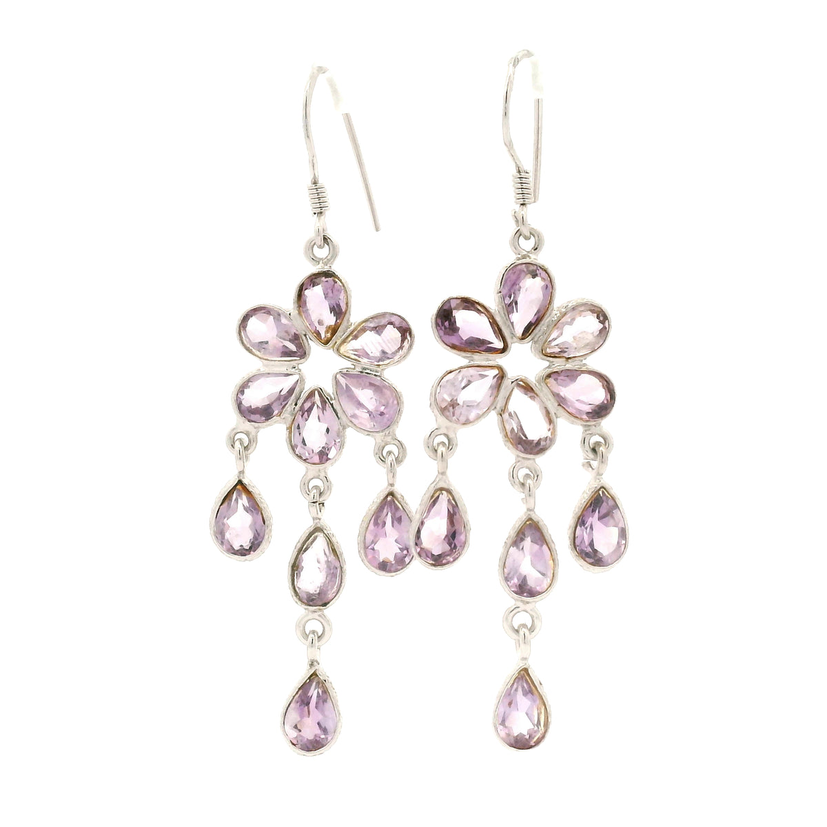 9.83 Ct Garnet, Citrine 925 Sterling Silver Earrings