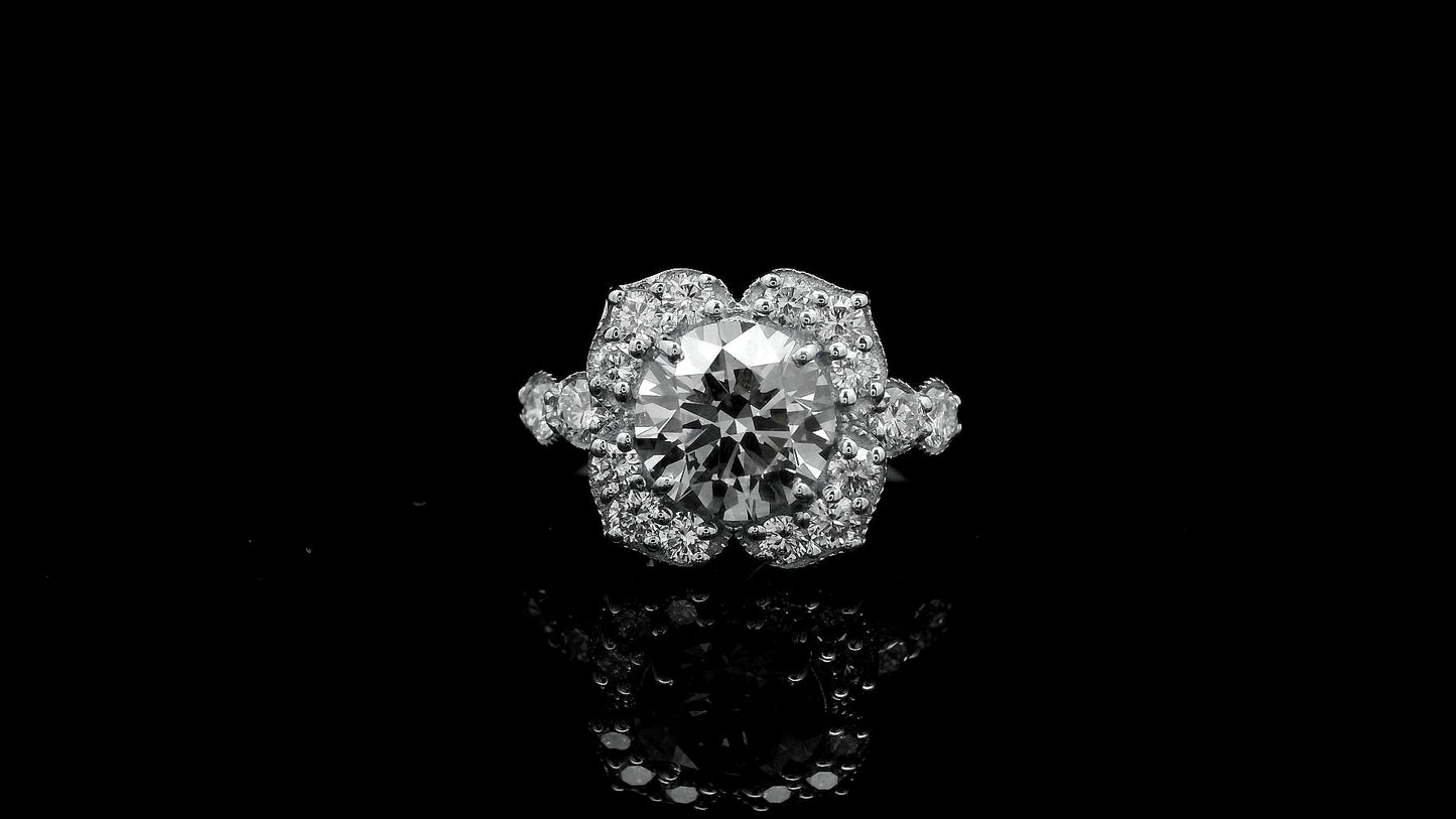 2.23 Carats Lab Grown Diamond 14K Gold Ring