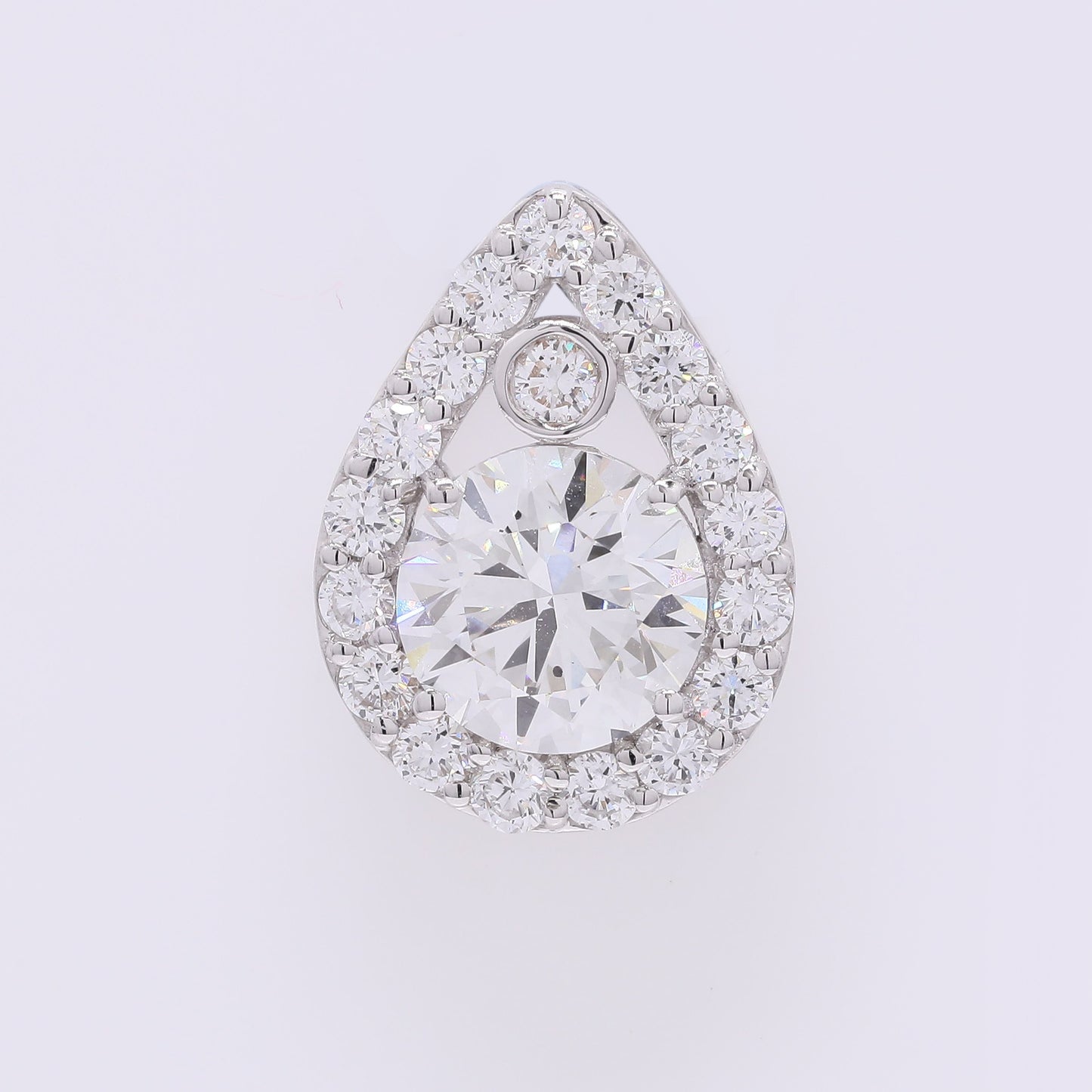 2.12 Carats Lab Grown Diamond 14K Gold Pendant