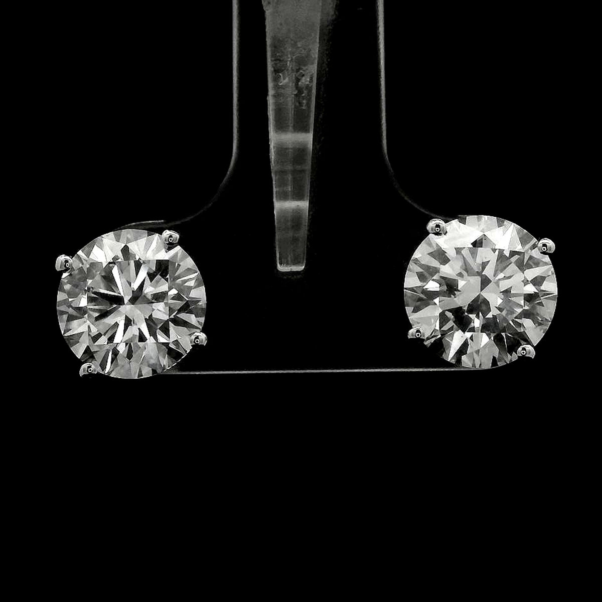3.02 Carats Lab Grown Diamond 14K Gold Earrings