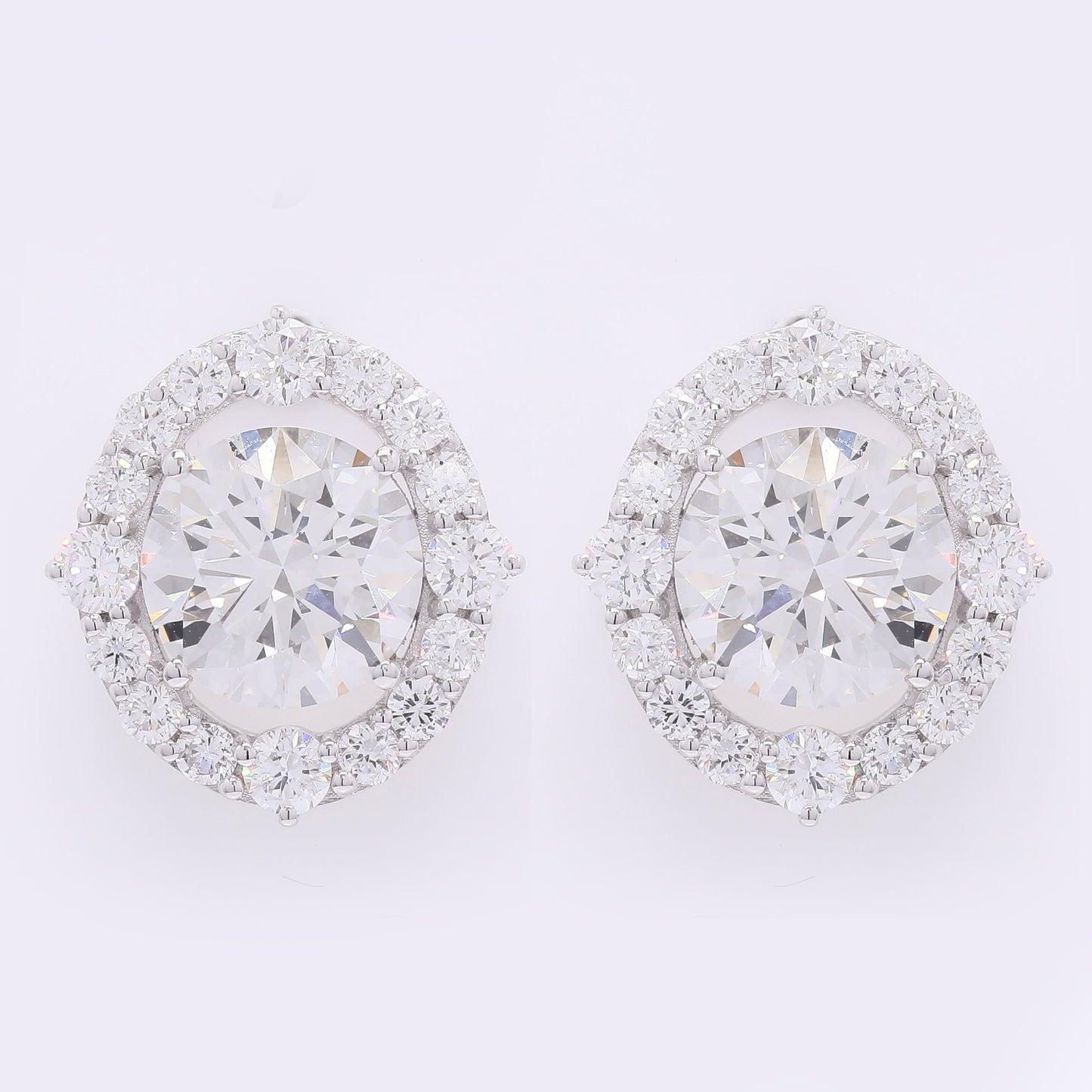 5.16 Carats Lab Grown Diamond 14K Gold Earrings