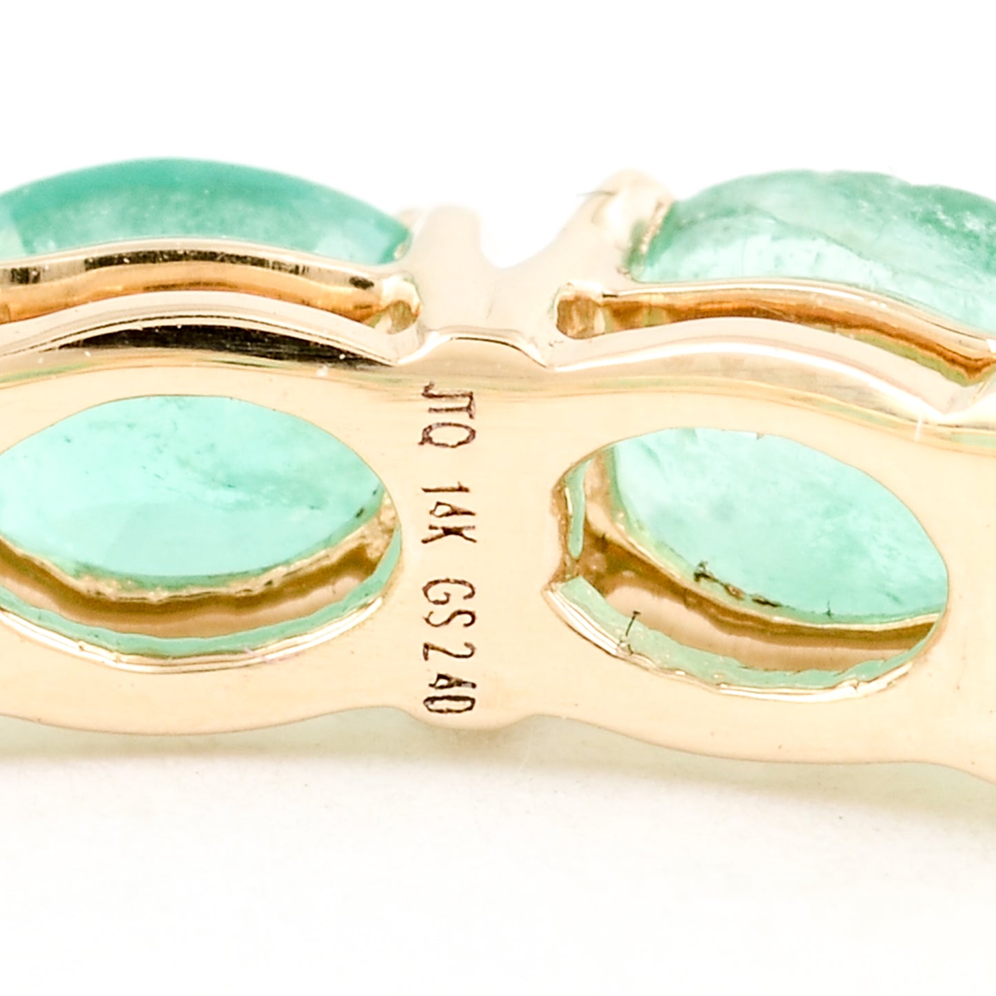 2.4 Carat Oval Mixed Cut Natural Beryl Emerald 14K Gold Ring