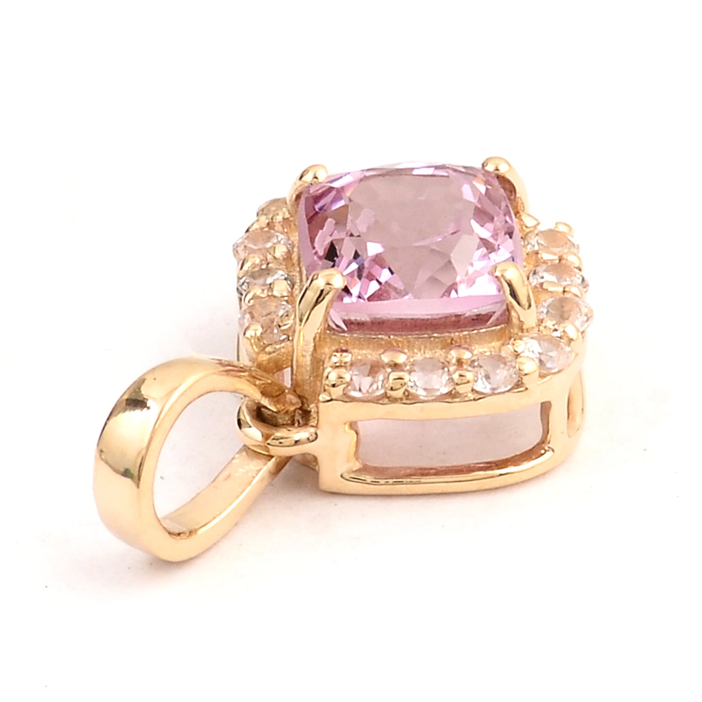 1.02 Ct Square Spinel 14K Gold Pendant