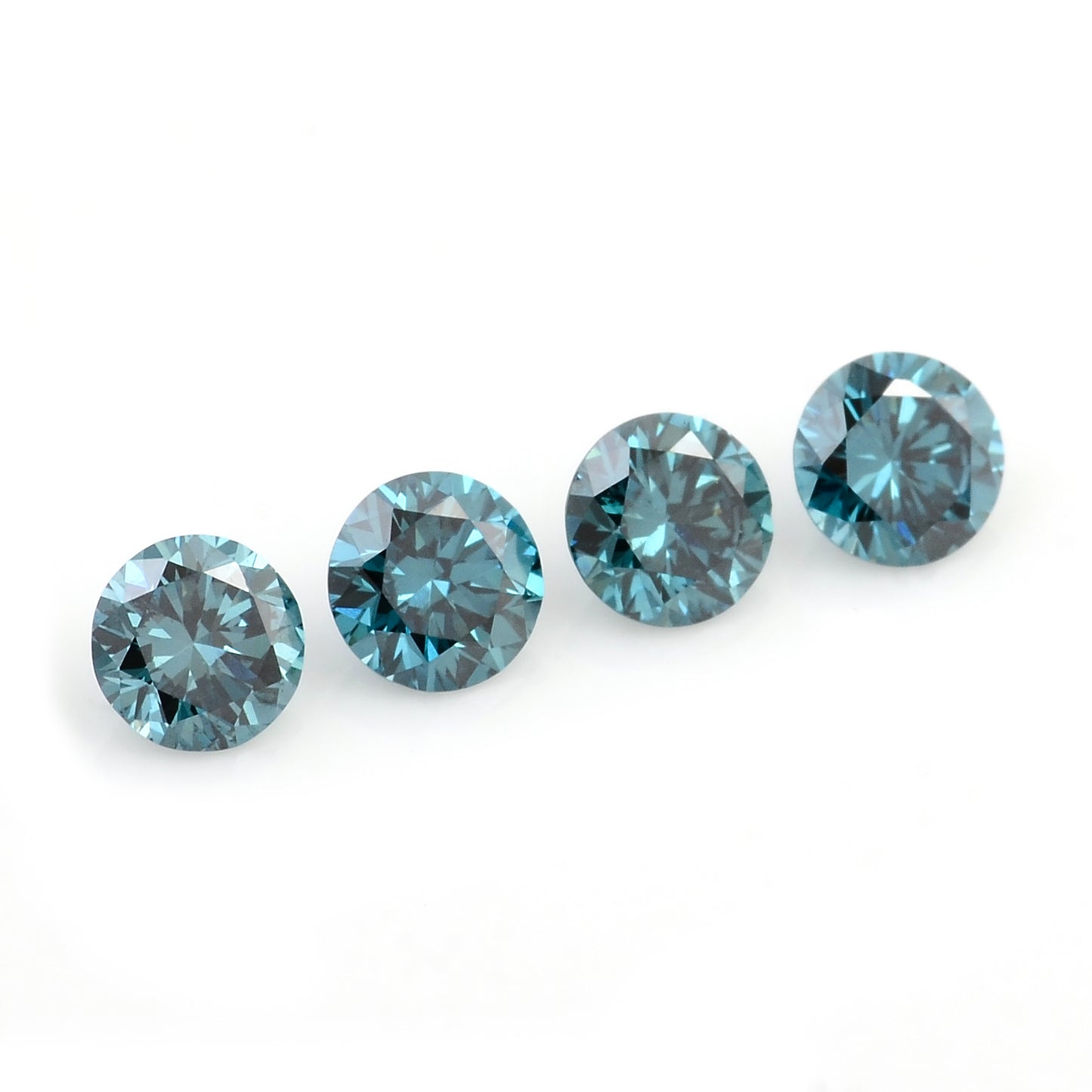 0.76 Blue Diamond Round Loose Gemstone
