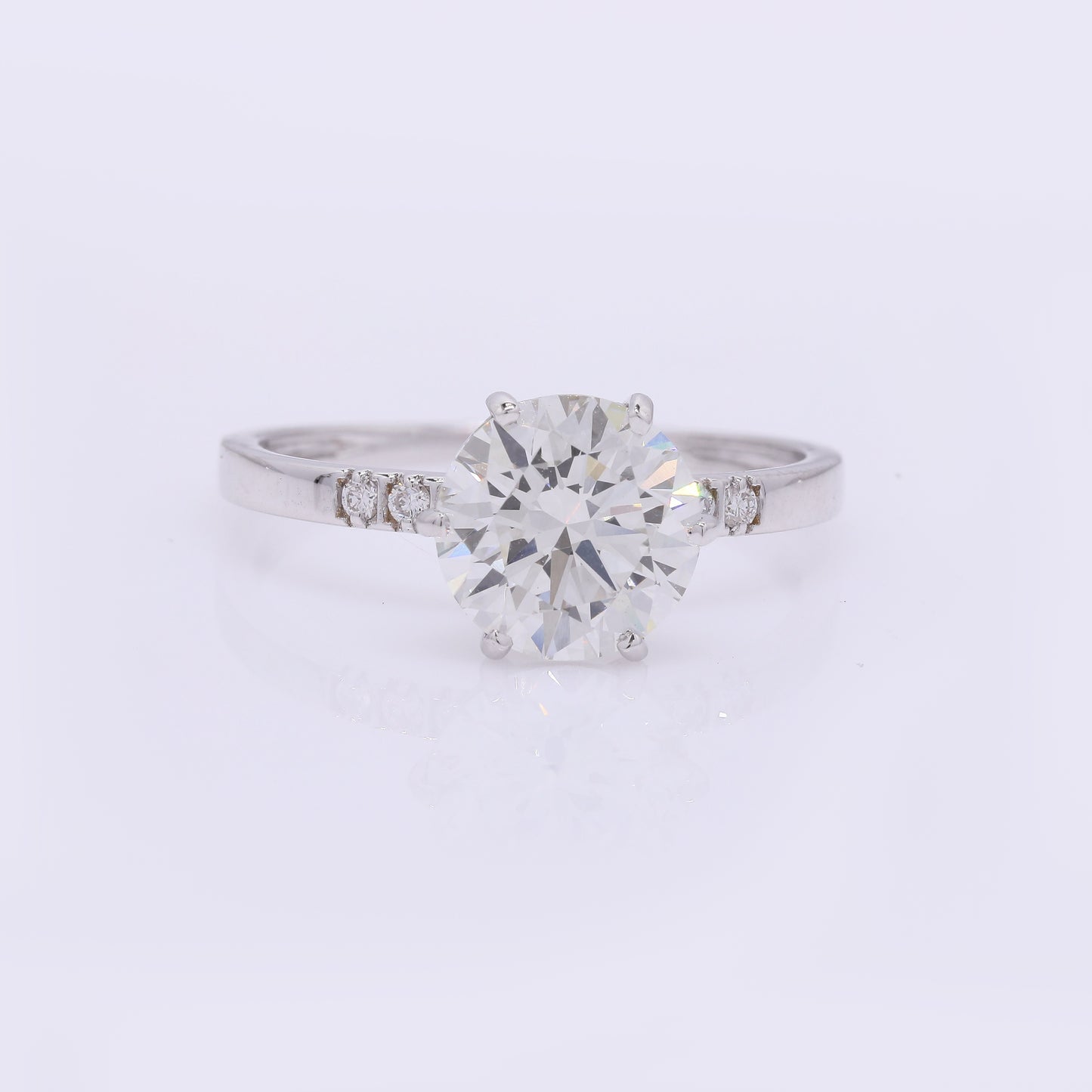 2.18 Carats Lab Grown Diamond 14K Gold Ring
