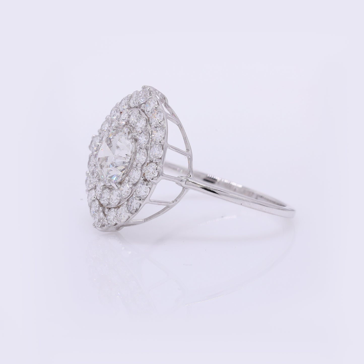 2.20 Carats Lab Grown Diamond 14K Gold Ring