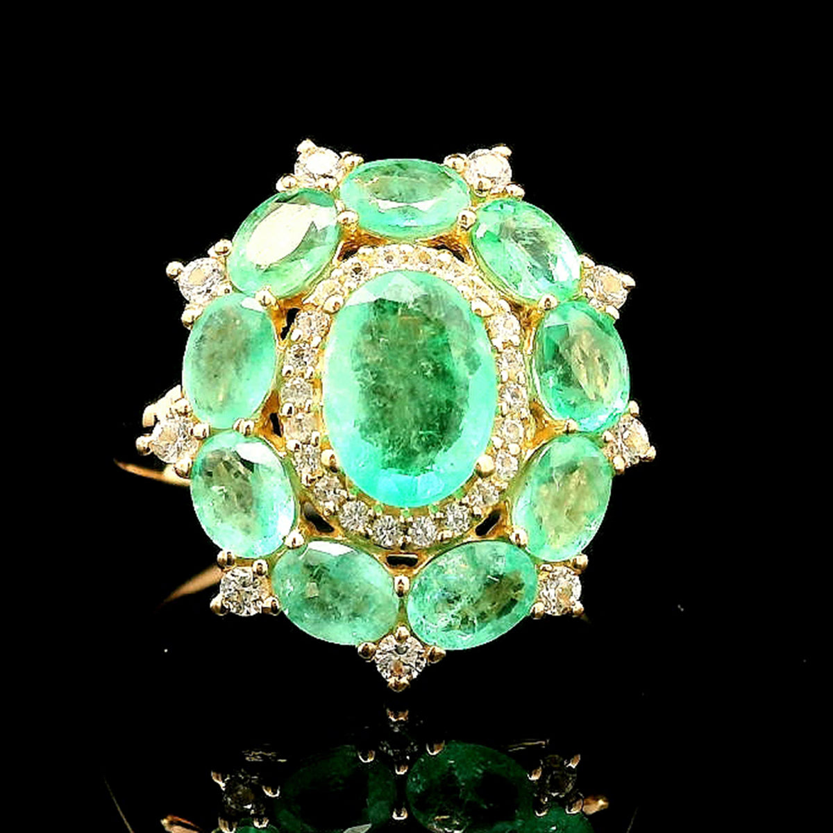 2.39 Ct Oval Emerald 14K Gold Ring