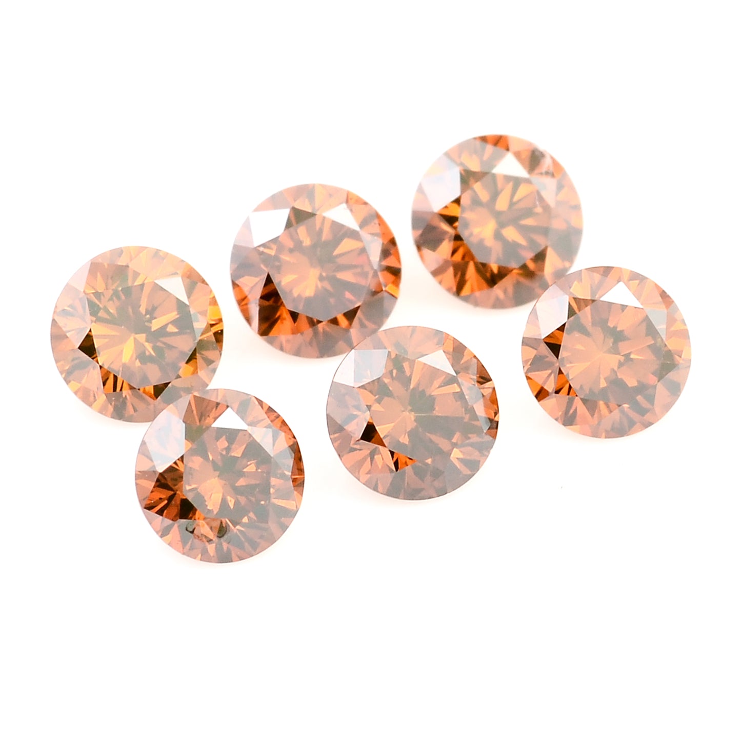 0.90 Red Diamond Round Loose Gemstone