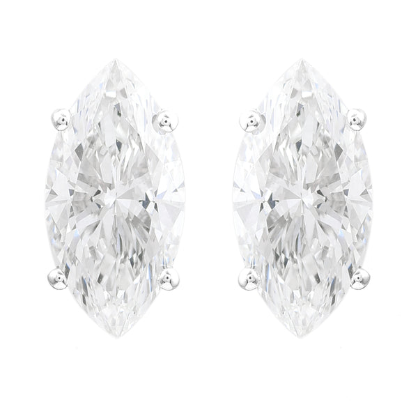 3.02 Carats Lab Grown Diamond 14K Gold Earrings