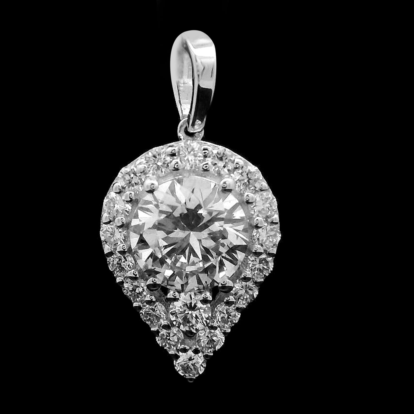 2.42 Carats Lab Grown Diamond 14K Gold Pendant