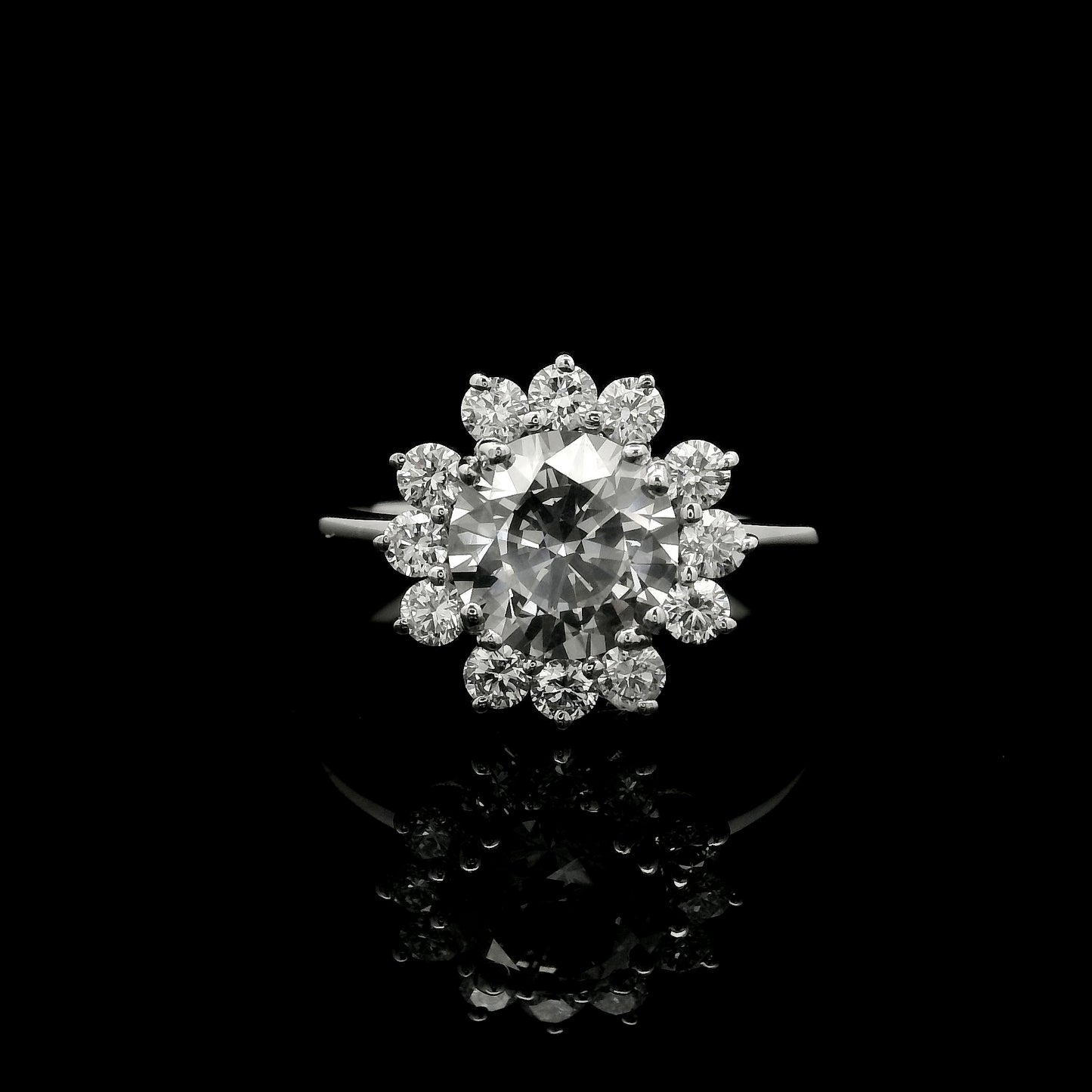 2.16 Carats Lab Grown Diamond 14K Gold Ring