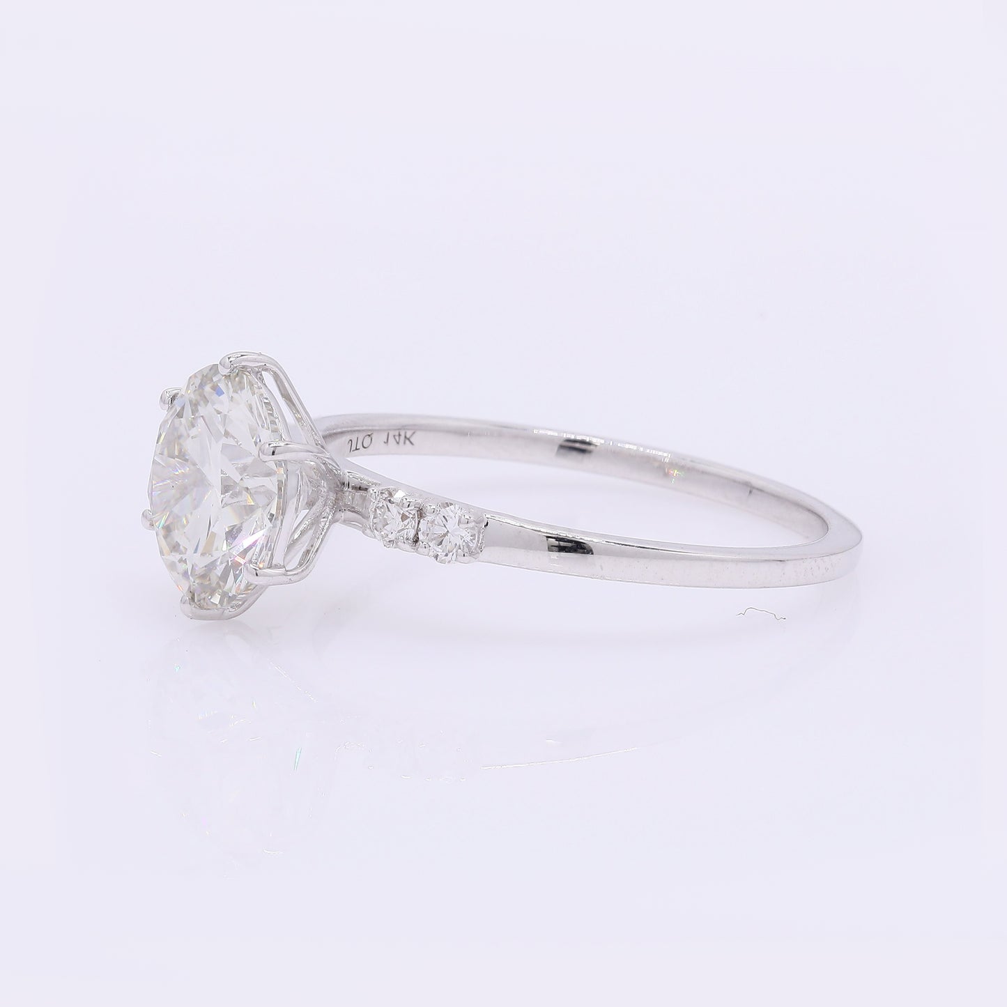 2.19 Carats Lab Grown Diamond 14K Gold Ring