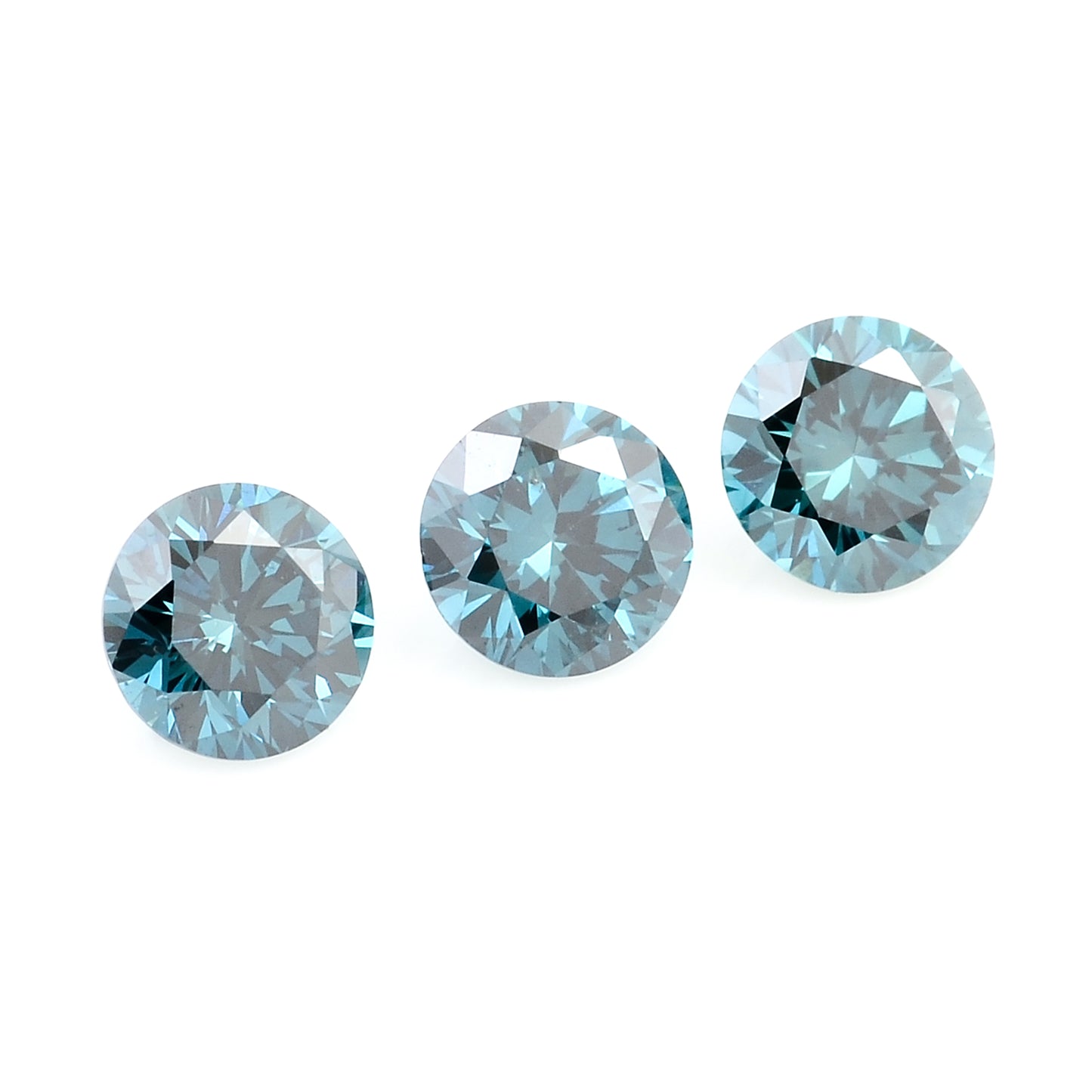 0.55 Blue Diamond Round Loose Gemstone