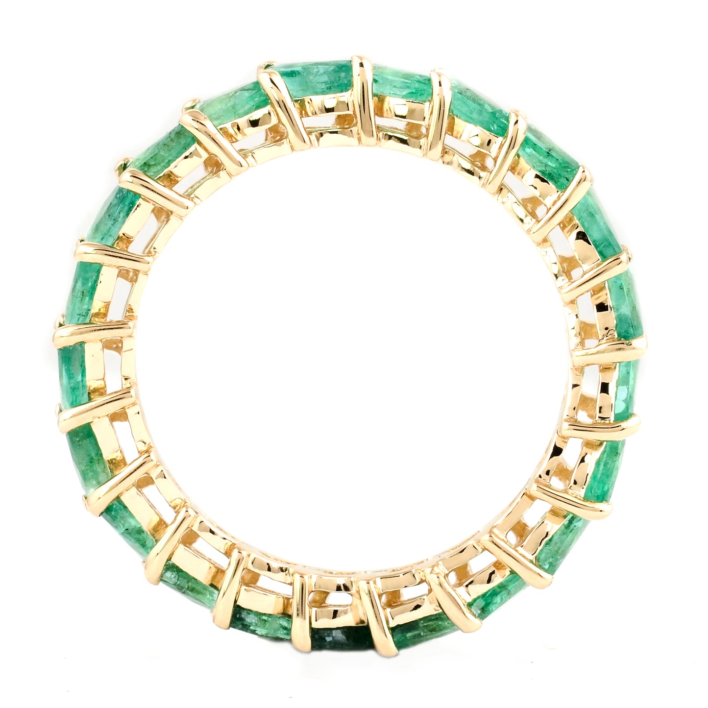 2.53 Ct Marquise Mixed Cut Natural Beryl Emerald 14K Gold Ring