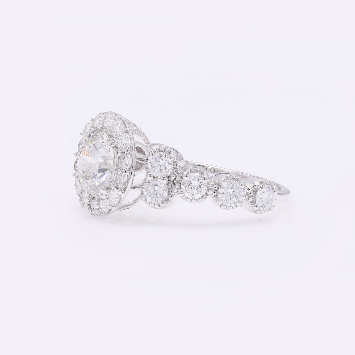 2.16 Carats Lab Grown Diamond 14K Gold Ring