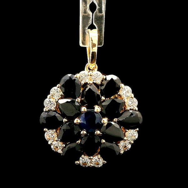 3.37 Ct Pear Sapphire 14K Gold Pendant