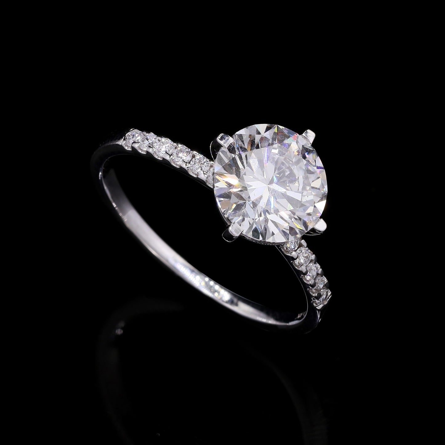 2.21 Carats Lab Grown Diamond 14K Gold Ring