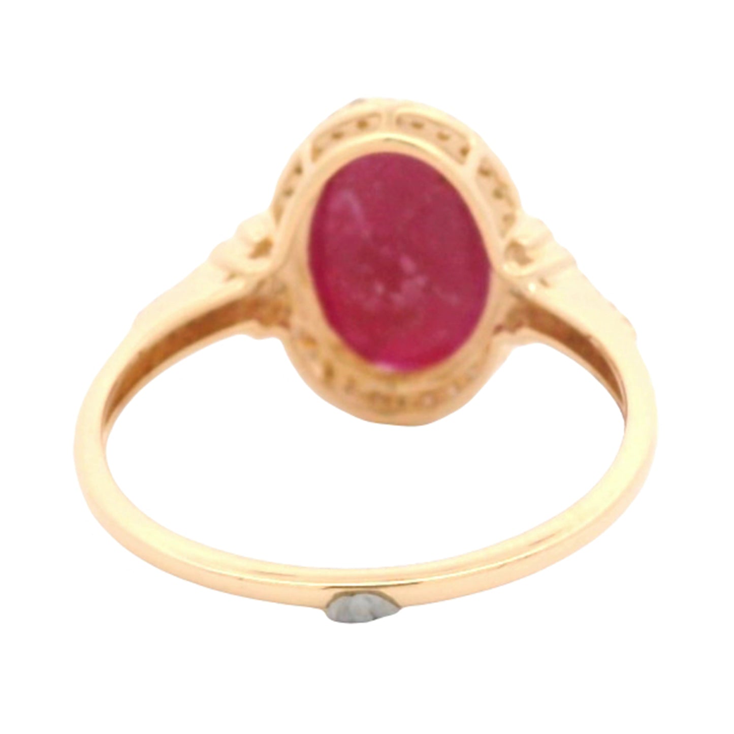 2.34 Ct Oval Mixed Cut Natural Corundum Ruby 14K Gold Ring