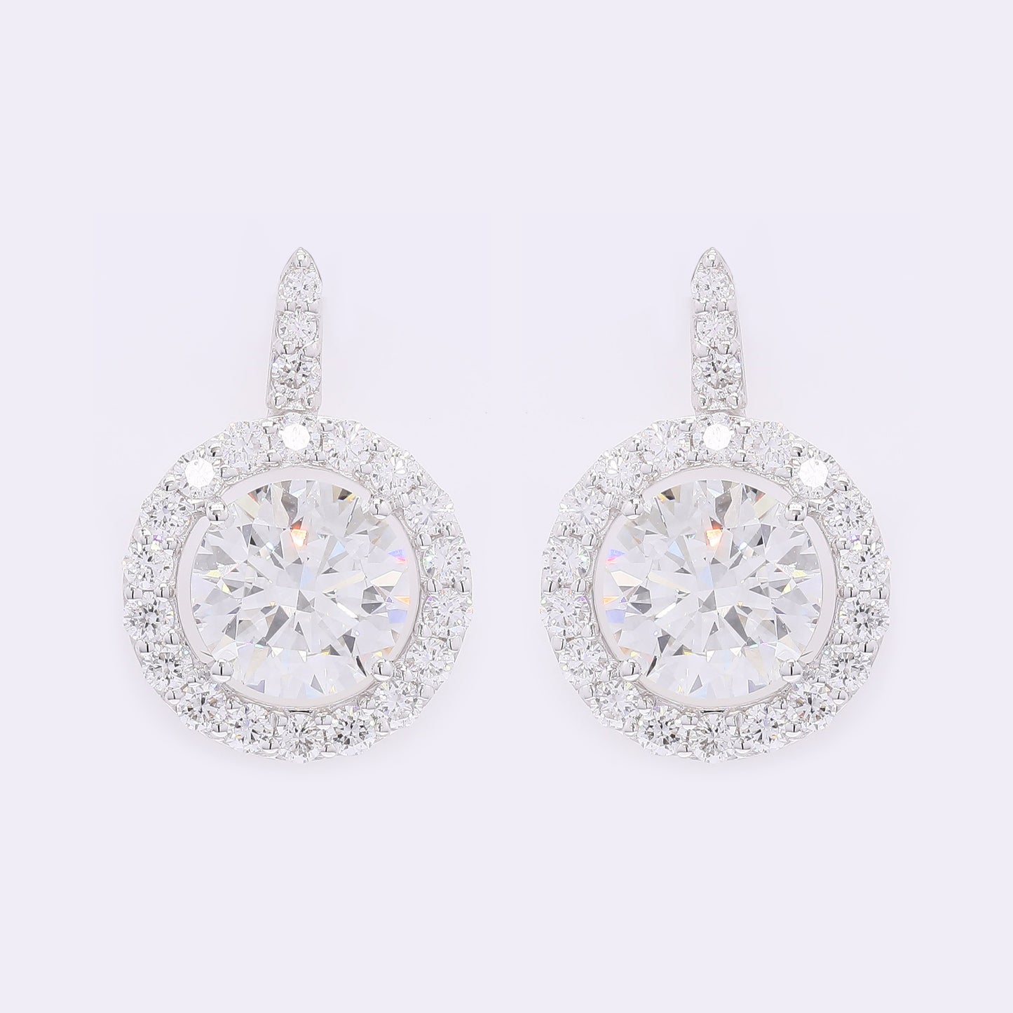 5.14 Carats Lab Grown Diamond 14K Gold Earrings