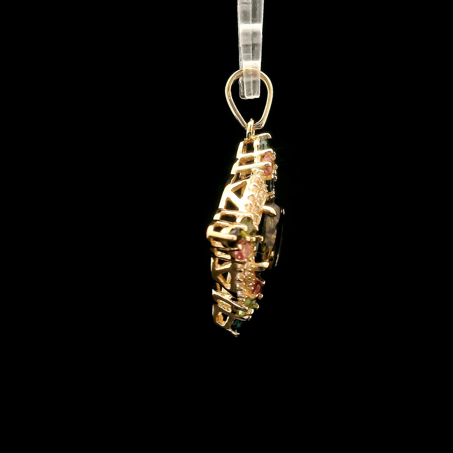 1.94 Ct Oval Tourmaline 14K Gold Pendant