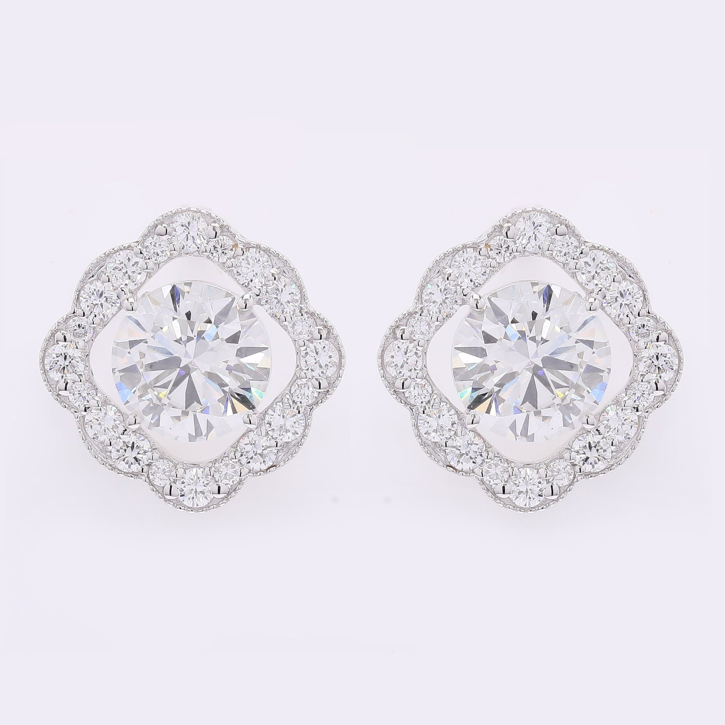 5.01 Carats Lab Grown Diamond 14K Gold Earrings
