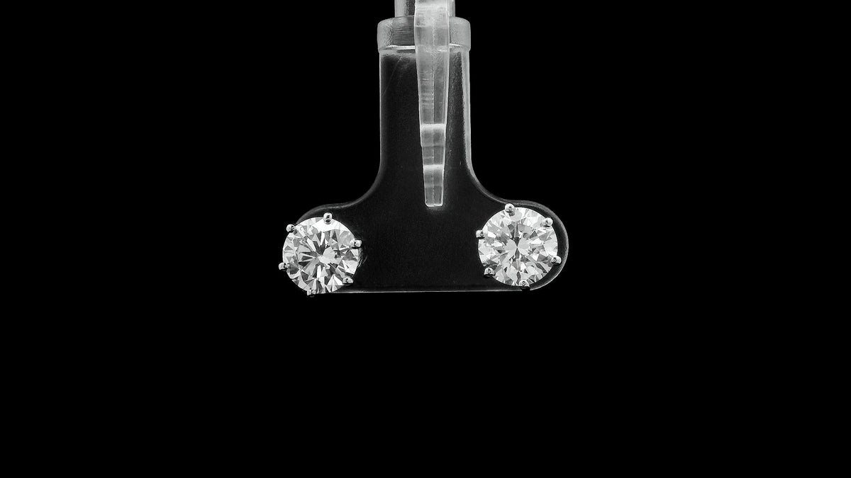 2.16 Carats Lab Grown Diamond 14K Gold Earrings
