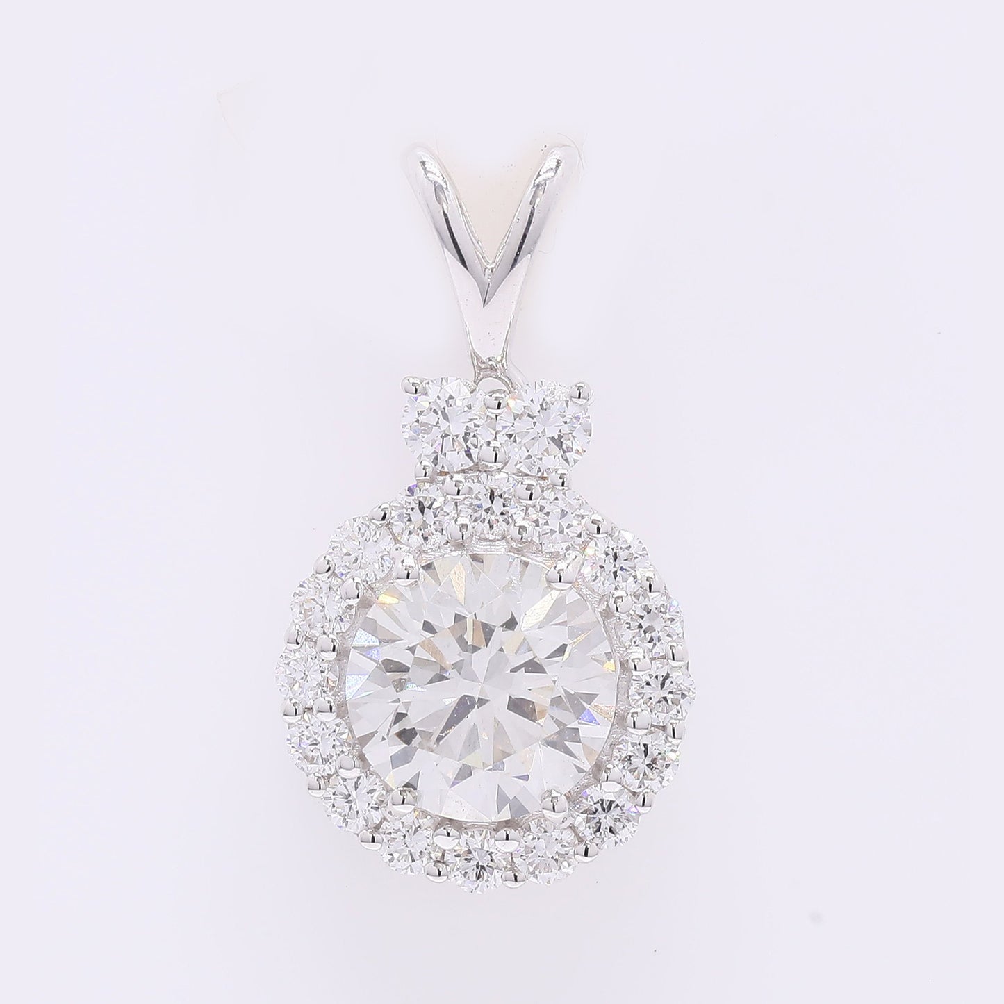 2.17 Carats Lab Grown Diamond 14K Gold Pendant
